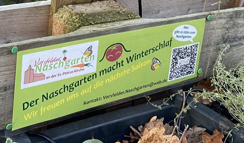 Bis etwa April ist der Naschgarten im Winterschlaf